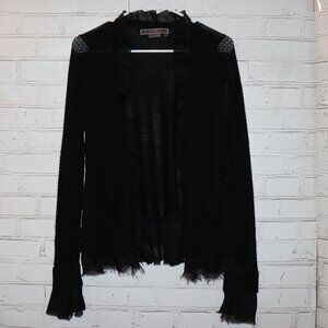🖤✨ To the Max Knitted Cardigan with Lacey Trim · Size Large